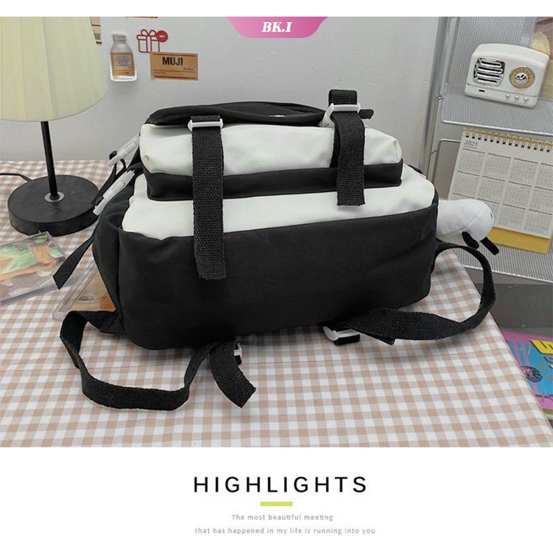 SANRIO Ba Lô Đi Học In Hình Kuromi Hello Kitty Phong Cách Hàn Quốc Cho Bé Gái