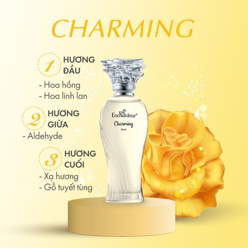 (Hộp Quà) Bộ Sưu tập nước hoa 3 mùi hương Enchanteur Charming, Sensation, Delightful 10ml/ Chai