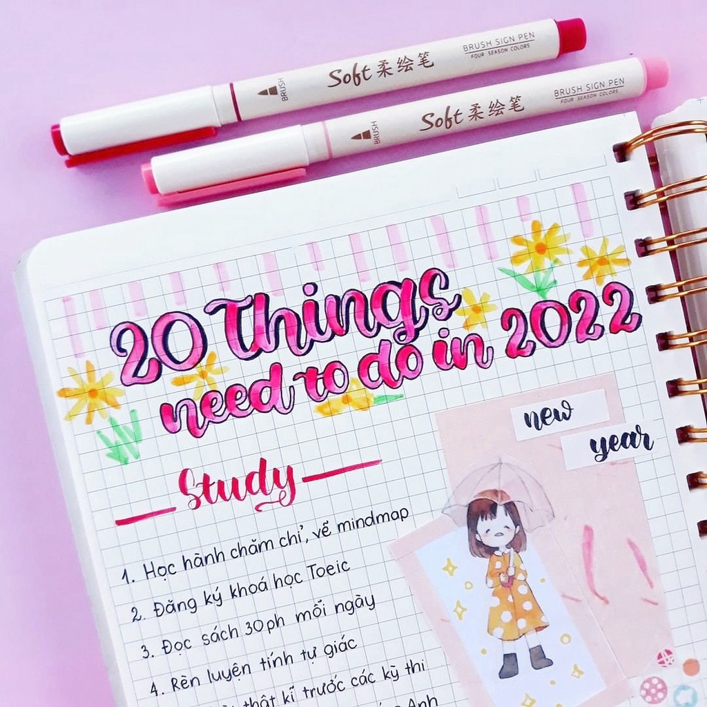 SỔ KLONG B5 200 trang CARO GÁY LÒ XO SIÊU DÀY (Đọc mô tả) - SỔ BULLET JOURNAL