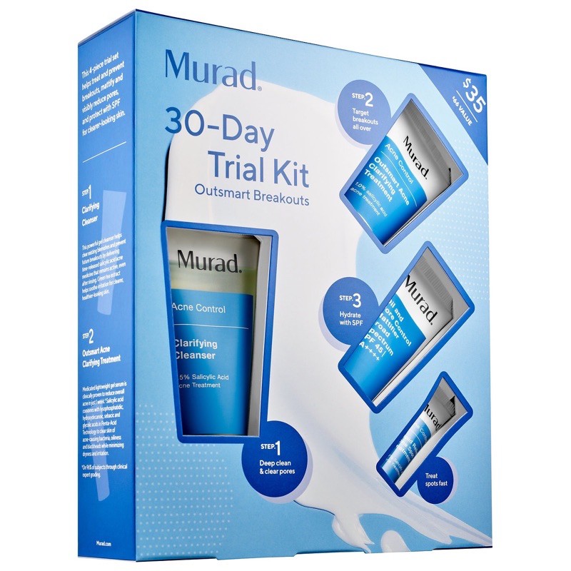 Bộ giảm mụn Clear Correct and Recover Acne Kit 60 ngày