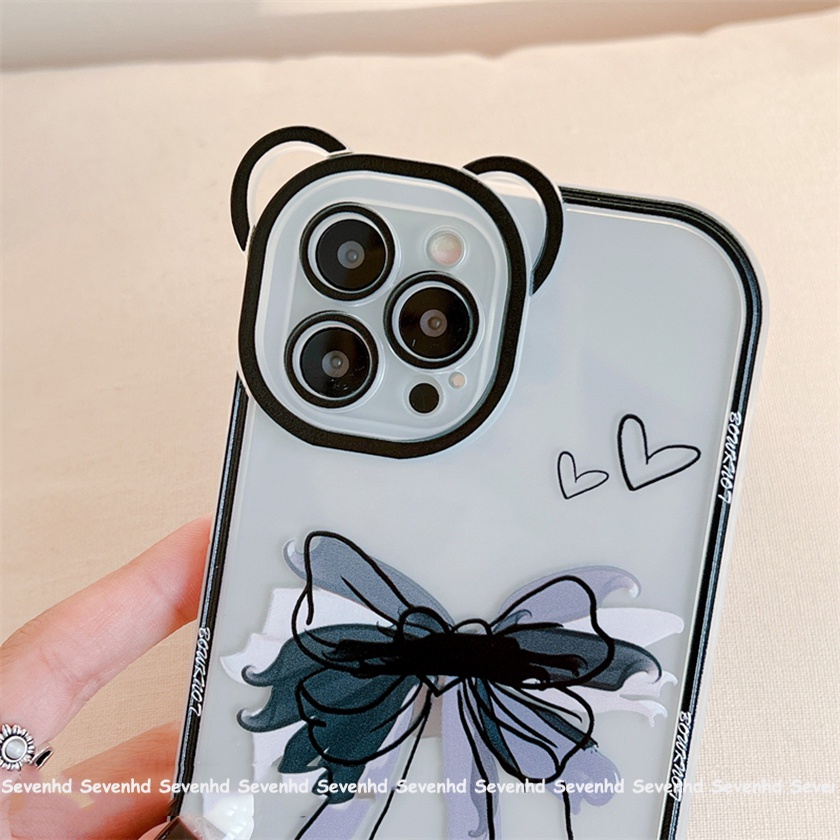 Ốp Điện Thoại Họa Tiết Tai Gấu Cho iPhone 14 13 12 11 Pro Max Xs Max Xr X 6 6s Plus