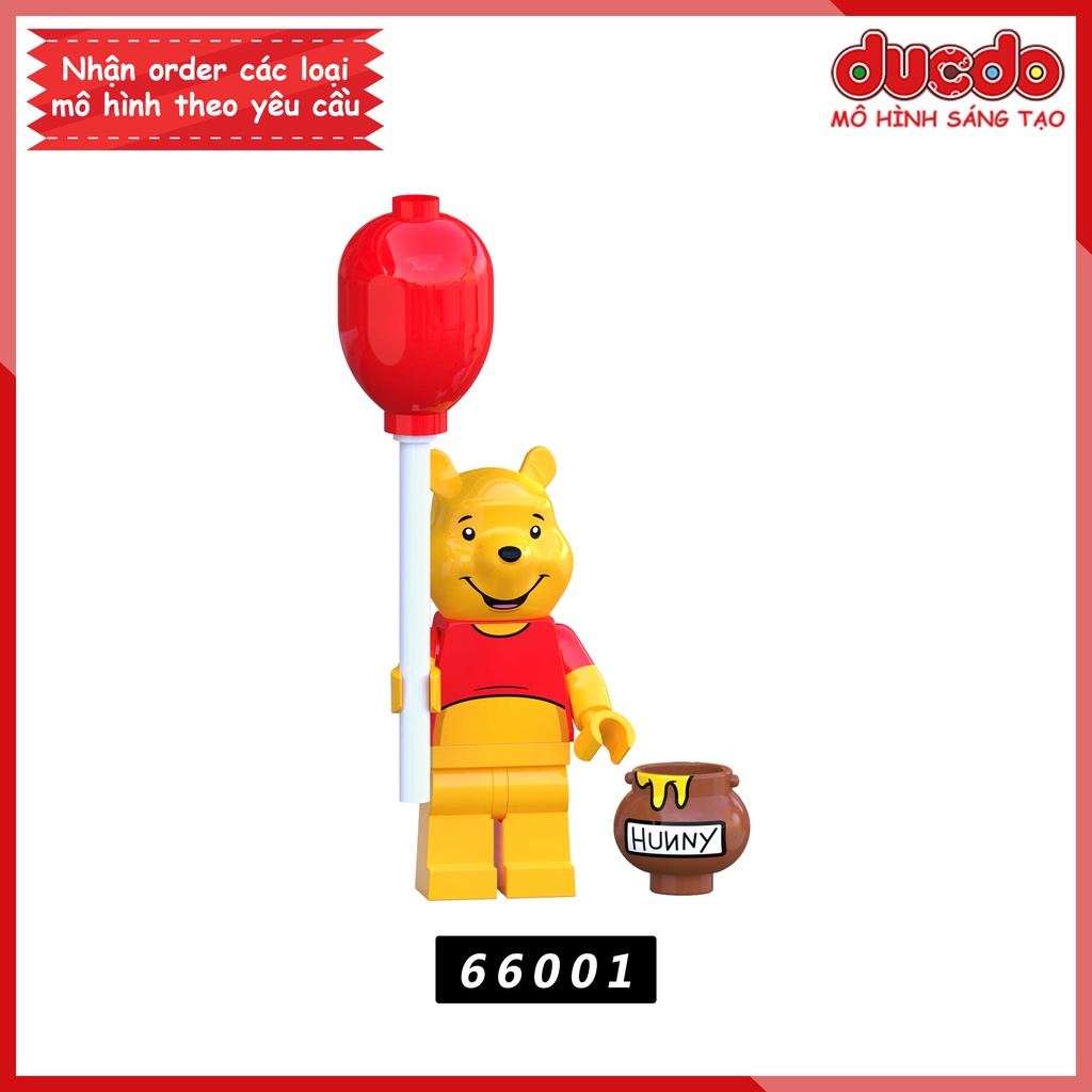 Minifigures nhân vật trong Gấu Pooth - Winnie the Pooh Bear - Đồ chơi Lắp ghép Xếp hình Mô hình Mini XP66001 - XP66005