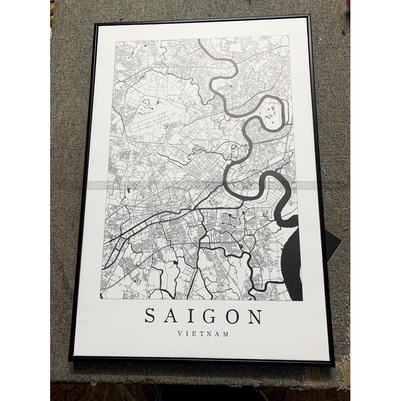 Tranh Sài Gòn decor không gian mẫu mới Q318. Size khác khách liên hệ