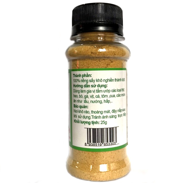Bột Riềng Khô Tgfoods Hũ 25g, Thơm Như Riềng Tươi