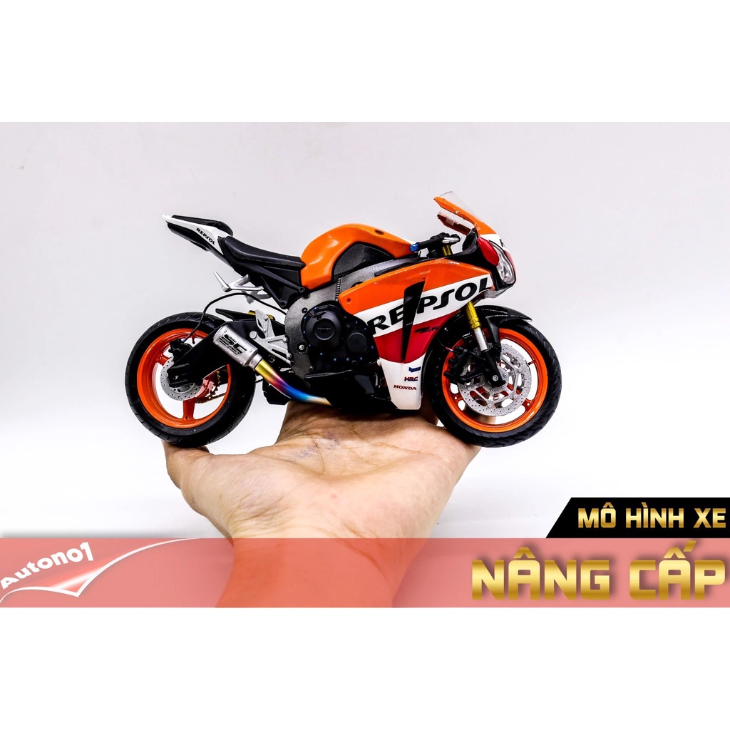 MÔ HÌNH XE ĐỘ HONDA CBR 1000RR CUSTOM REPSOL 1:12 AUTONO1 D198