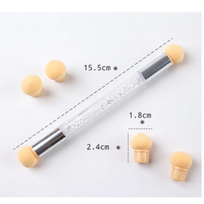 Cọ Dặm Ombre 2 Đầu Cán Đá