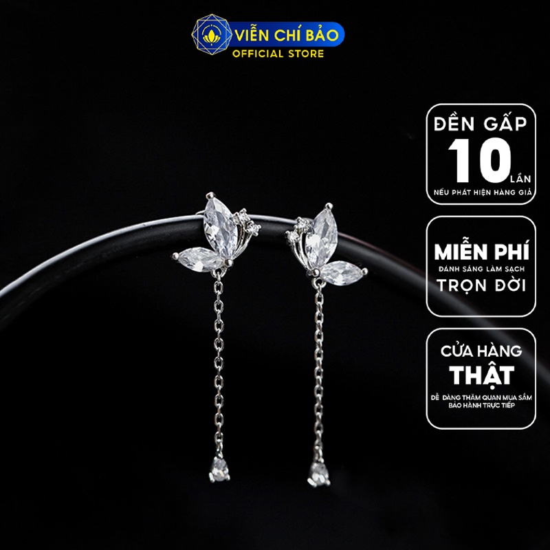 Bông tai bạc nữ hồ điệp Butterfly chất liệu bạc 925 thời trang phụ kiện trang sức nữ Viễn Chí Bảo B400279x
