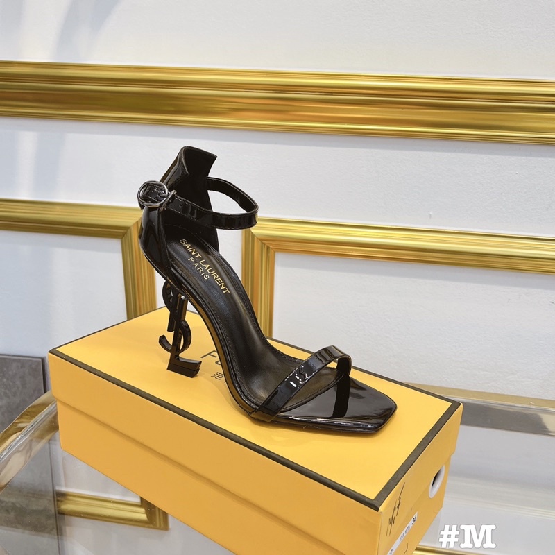 Sandal da bóng quai mảnh Y.S gót 9p siêu sang