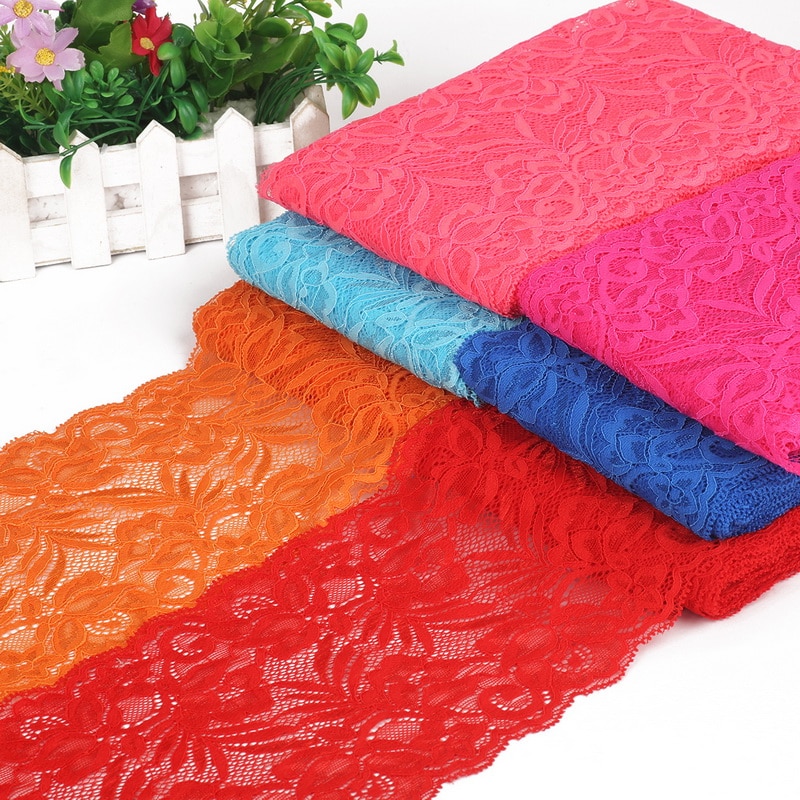 Cuộn Dây Ruy Băng Ren Co Giãn 15cm Dài 2 Yard Dùng Trang Trí Tiệc Cưới