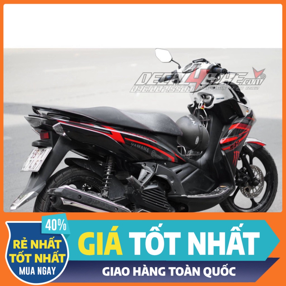 Gía sốc  Tem trùm xe NOUVO 5 SX BLACK RED MXKING đen đỏ
