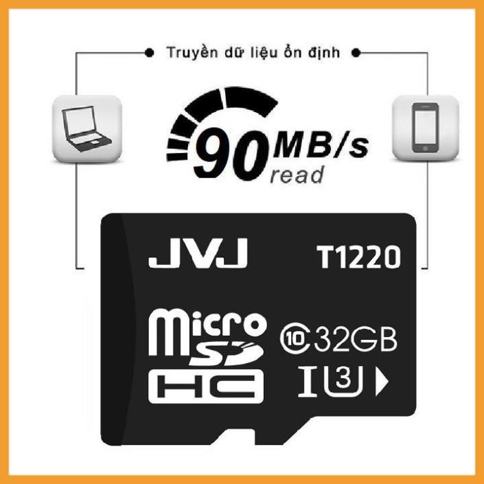 Thẻ nhớ 64GB/32GB/16GB/8GB/4GB JVJ tốc độ cao - Chuyên dụng camera yoosee, camera giám sát class 10 U3, bảo hành 5 năm