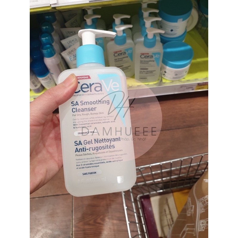 Sữa rửa mặt Cerave SA Smoothing Cleanser dành cho da có vấn đề về mụn, da khô ráp, sần 236ml