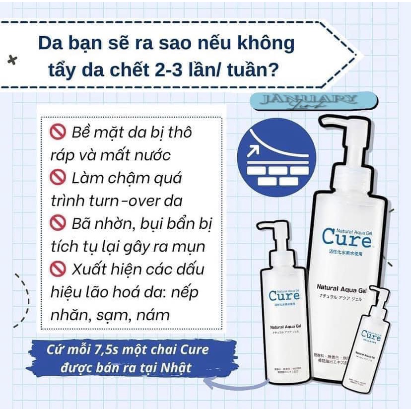 Tẩy da chết Cure 250gr Nhật Bản