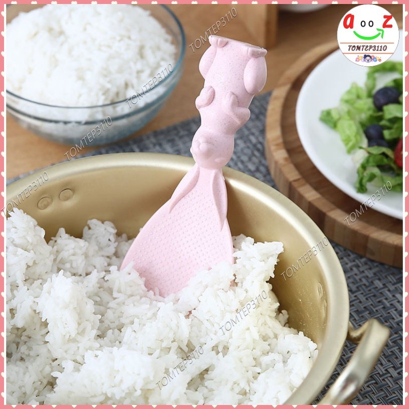 Muỗng Xới Cơm, Thìa Múc Cơm Chất Liệu Nhựa Không Dính Hình Chú Thỏ