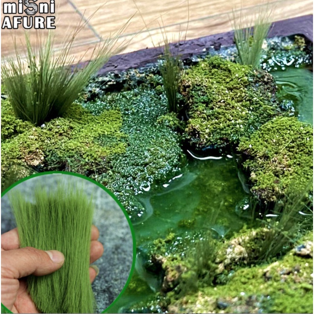 Mô Hình Cây Cỏ Mini Trang Trí loại cỏ lau, bụi cây lau cao 10cm