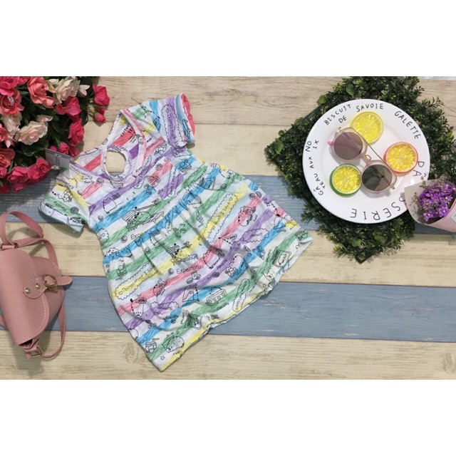Đầm thun cotton bé gái