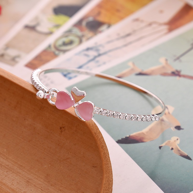 [Mã FAJGT8 giảm 15% đơn 99K] Lắc tay nữ vòng tay S009 Cỏ 3 lá may mắn màu ánh bạc phong cách Hàn Quốc | BigBuy360 - bigbuy360.vn