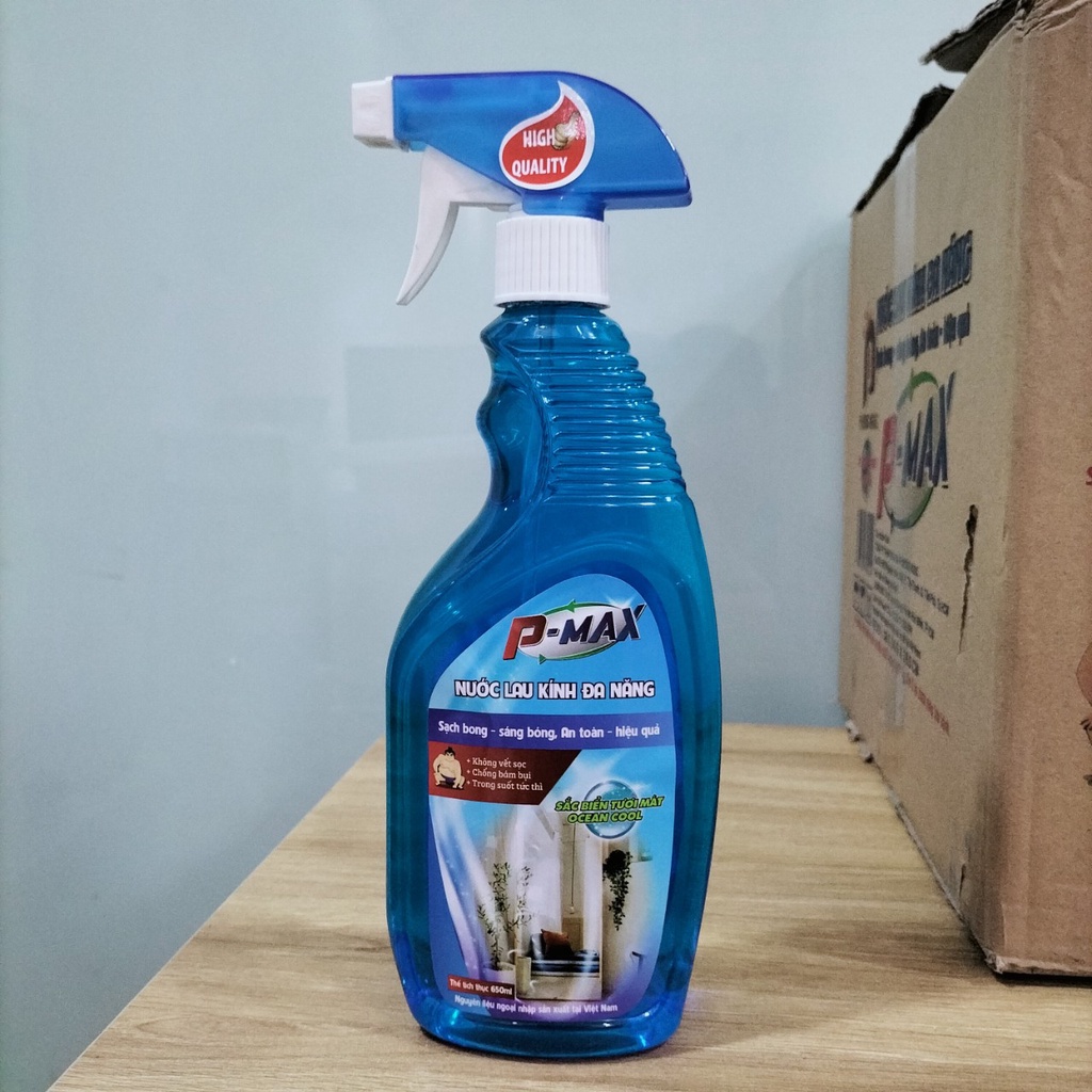 Nước Lau Kính Đa Năng Cực Sạch P-MAX 650ml