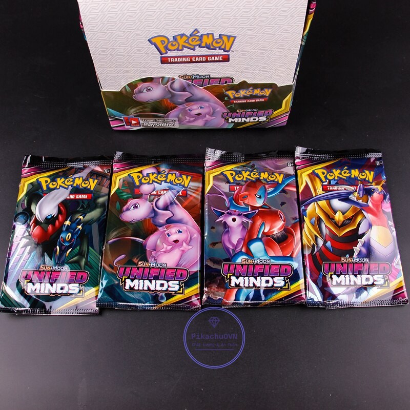 Bộ Thẻ Bài Pokemon TCG 324 Card Trading Game Sun&Moon Unified minds Sưu Tập Đẹp Đọc Đáo