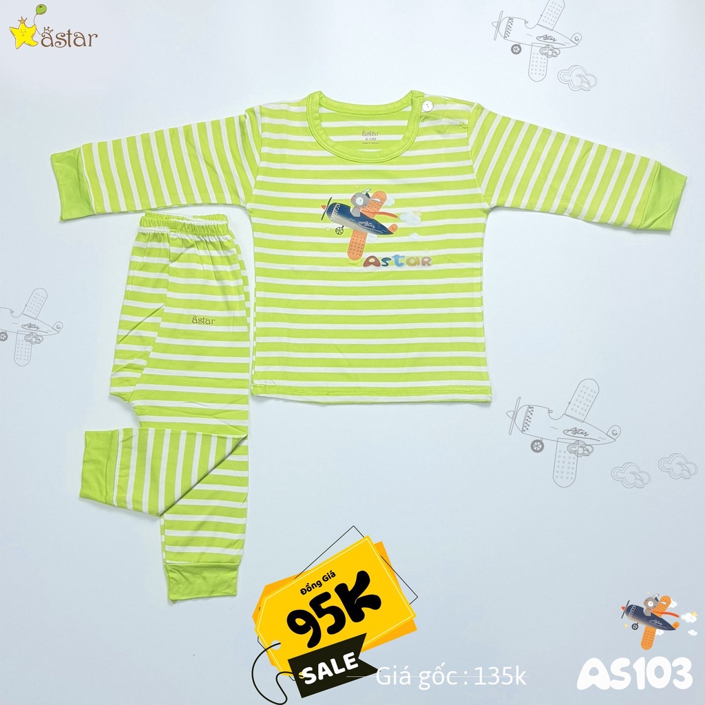 Bộ petit cotton dài tay Astar cho bé 7-14kg