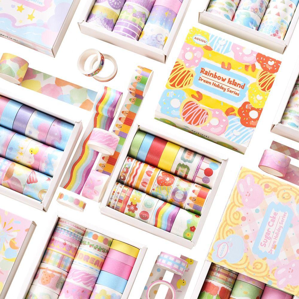 LAKAMIER Set 20 Cuộn Băng Dính Washi 5 Phong Cách Cổ Điển