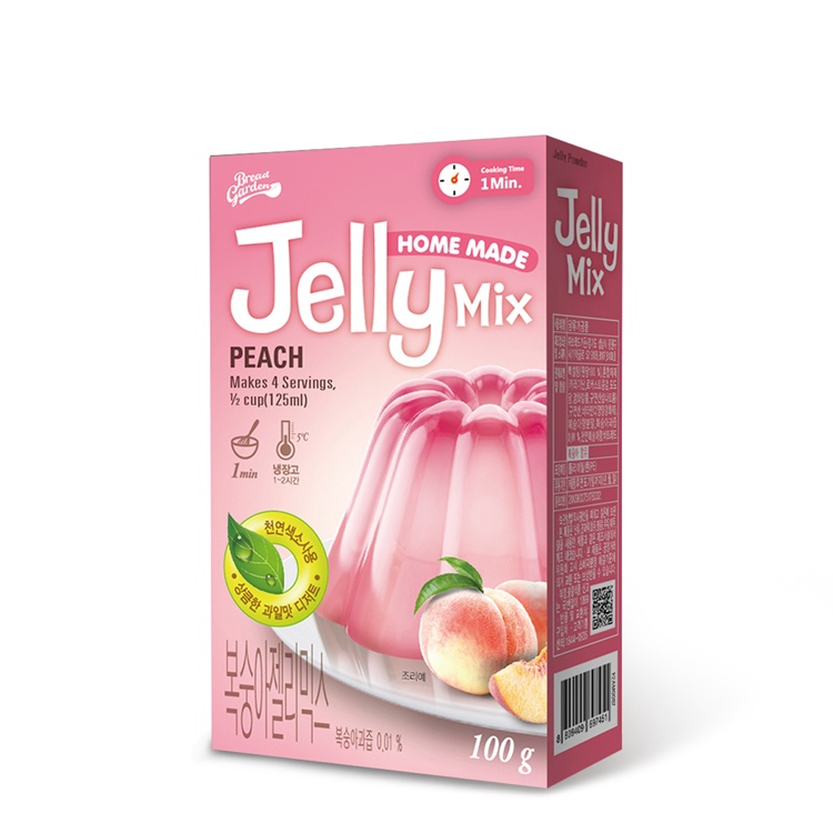 Bột làm thạch pudding Bread Garden vị đào 100g - Peach Jelly Mix 100g