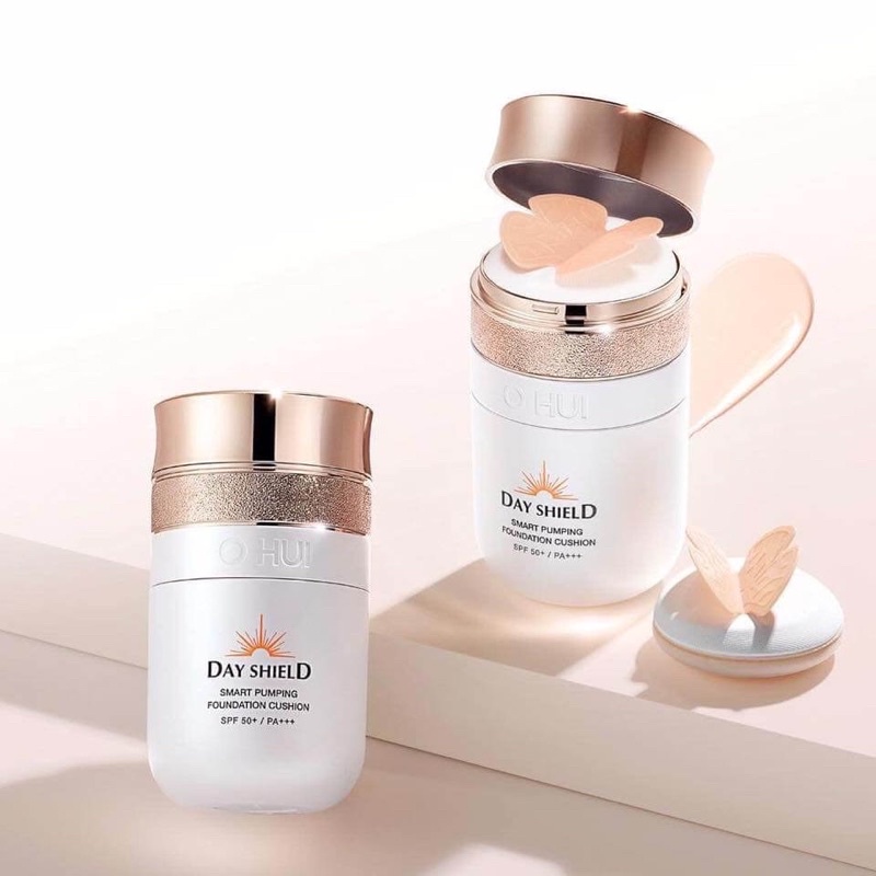 Phấn nước Ohui Day Shield Smart Pumping Foundation Cúhion - Chống nắng và che khuyết điểm O HUI