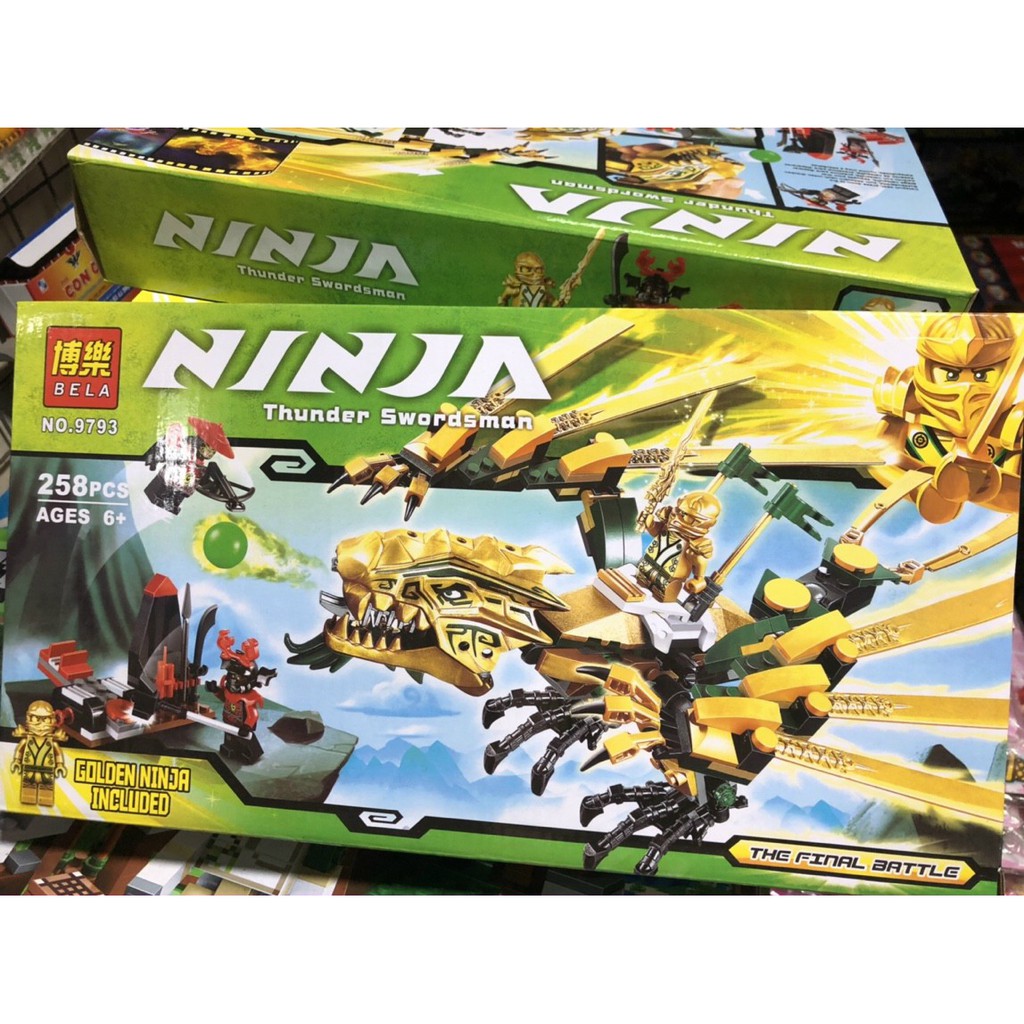 Bela 9793 Non Lego Ninjago Season Phần 2 Đồ chơi lắp ráp Minifigures Ninja Hoàng Kim Lloyd Garmadon xếp hình Rồng Vàng