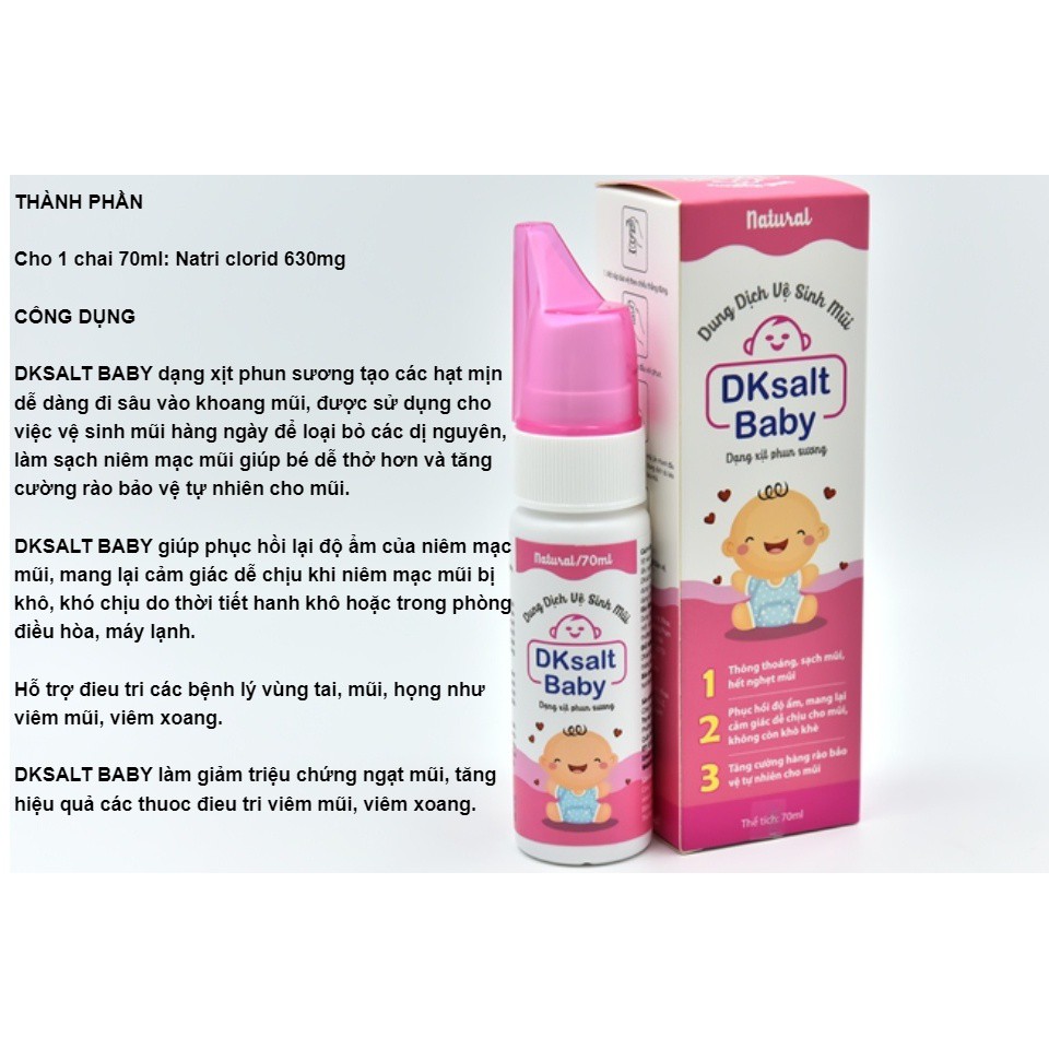 DUNG DỊCH VỆ SINH MŨI DKSALT BABY