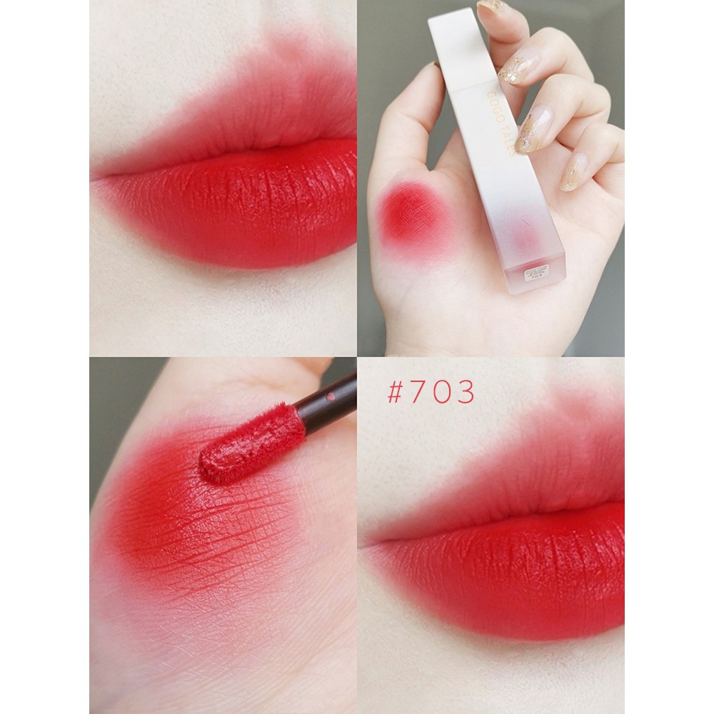 GOGO TALES – Son kem đào lì mềm môi White Tube Glossy Lip Glaze