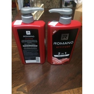 Sữa tắm gội romano 2in1 650ml