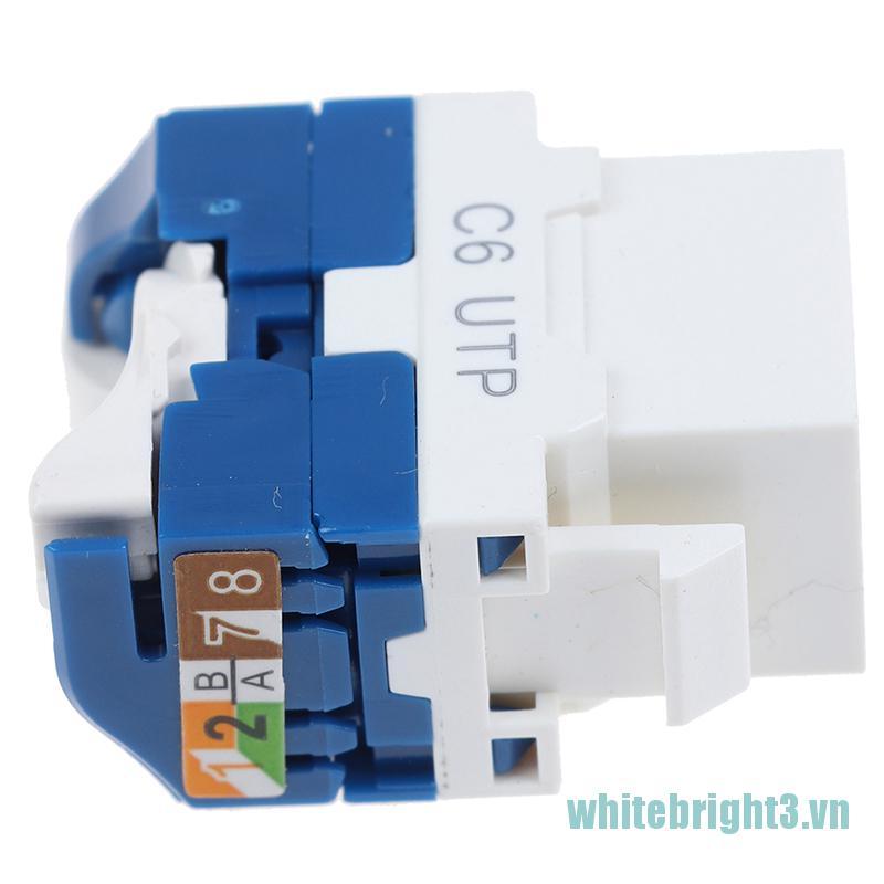 1 Mô Đun Chuyển Đổi Mạng Rj45 Cat6 Màu Trắng