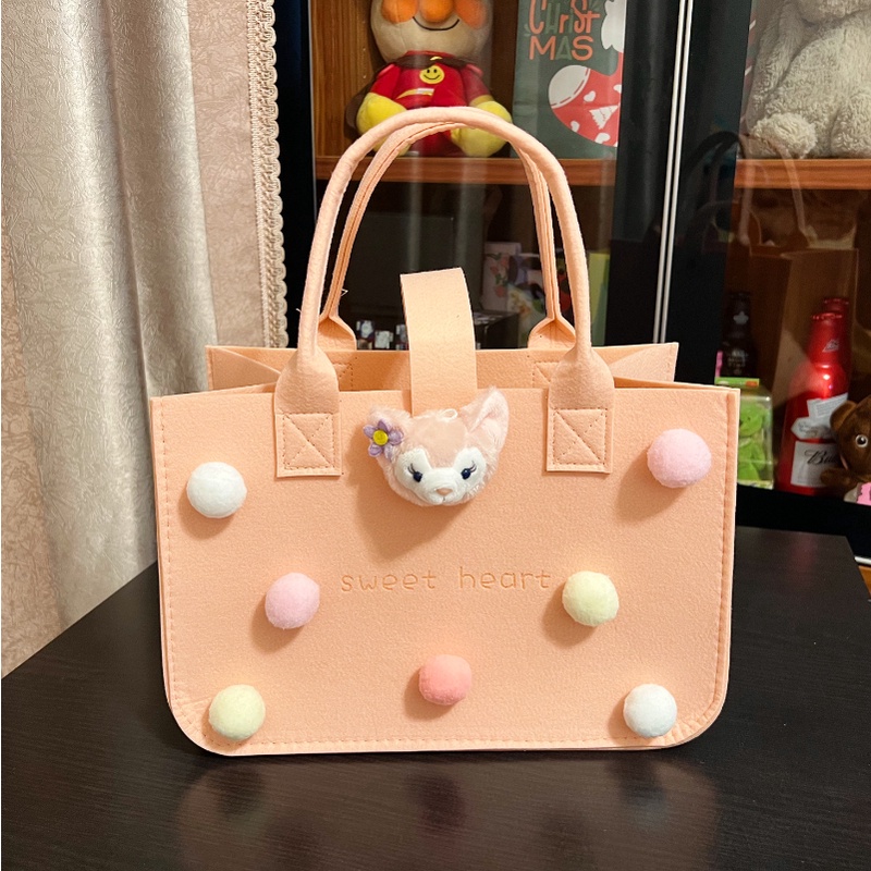 Túi xách mua sắm IELGY bằng vải nỉ họa tiết hoạt hình dễ thương cho mẹ và bé