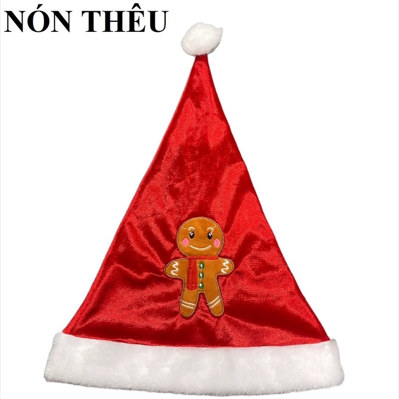 Nón nhung thêu hình