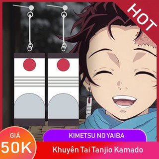 Bông tai 💝FREESHIP💝 [Hot] Mẫu 1 Bông Tai Cosplay Hanafuda Tanjiro.Giảm 5K Khi Nhập [BOYPTN60K] Kimetsu no Yaiba