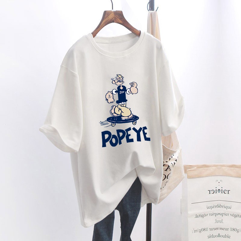 NRVP Áo Thun Tay Ngắn Dáng Rộng In Họa Tiết Thời Trang Mùa Hè Hàn Quốc Mới 2021