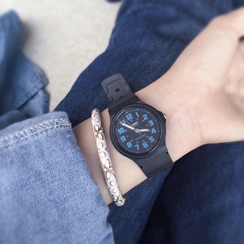 Đồng hồ nữ dây nhựa Casio chính hãng Anh Khuê MQ-71-2BDF