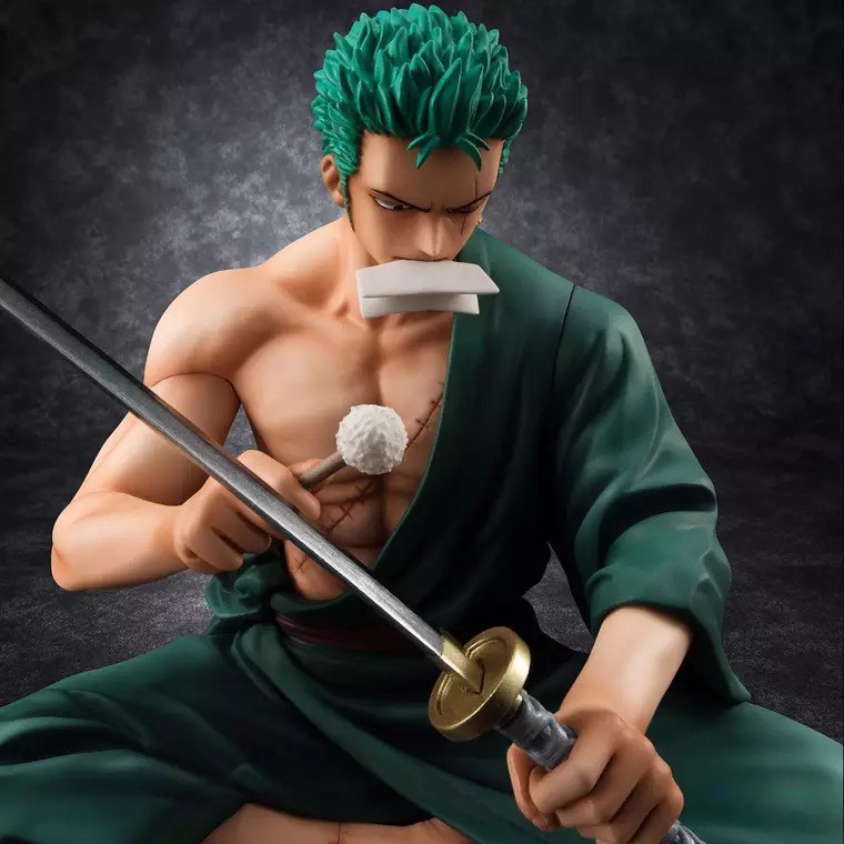 Mô hình Zoro One Piece ngồi lau kiếm 17cm chất liệu cao cấp