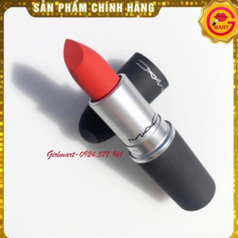 Son MAC Powder Kiss Màu 303 Style Shocked – Đỏ Cam