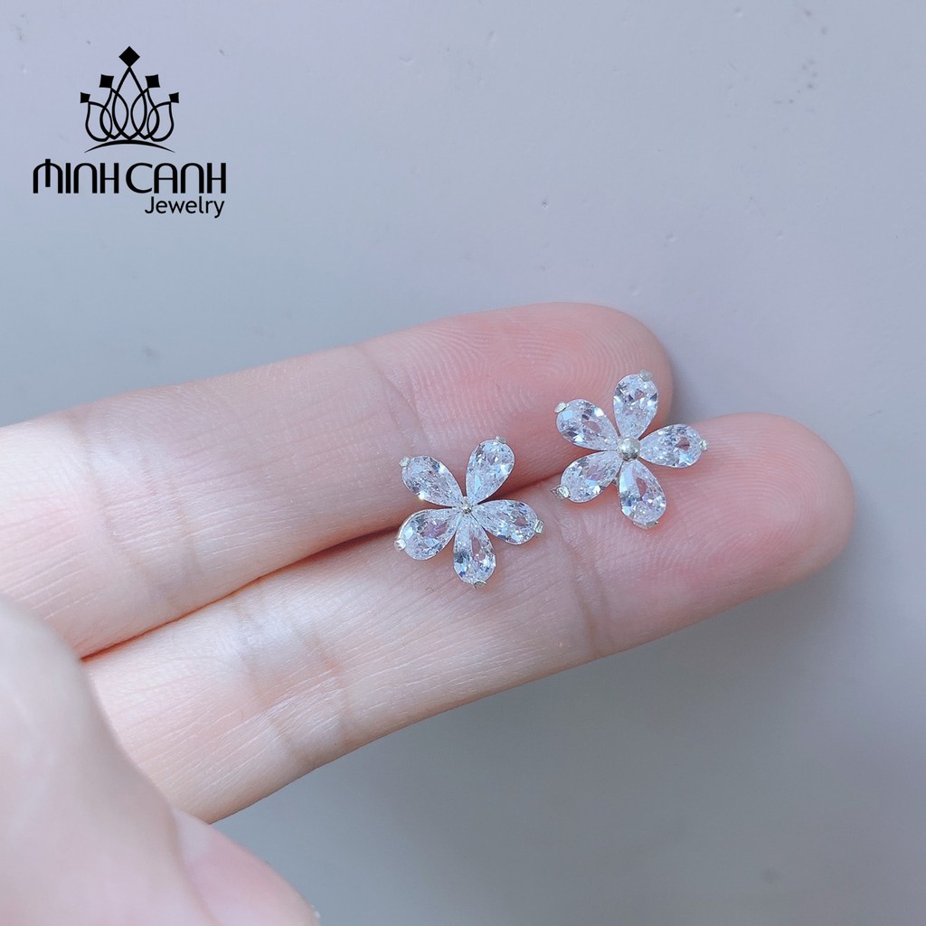 Bông Tai Bạc Nữ Bông Hoa 5 Cánh - Minh Canh Jewelry