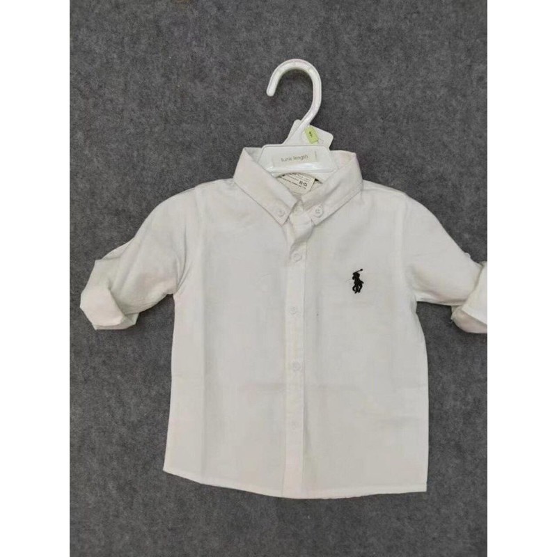 Áo sơ mi màu trơn bé trai