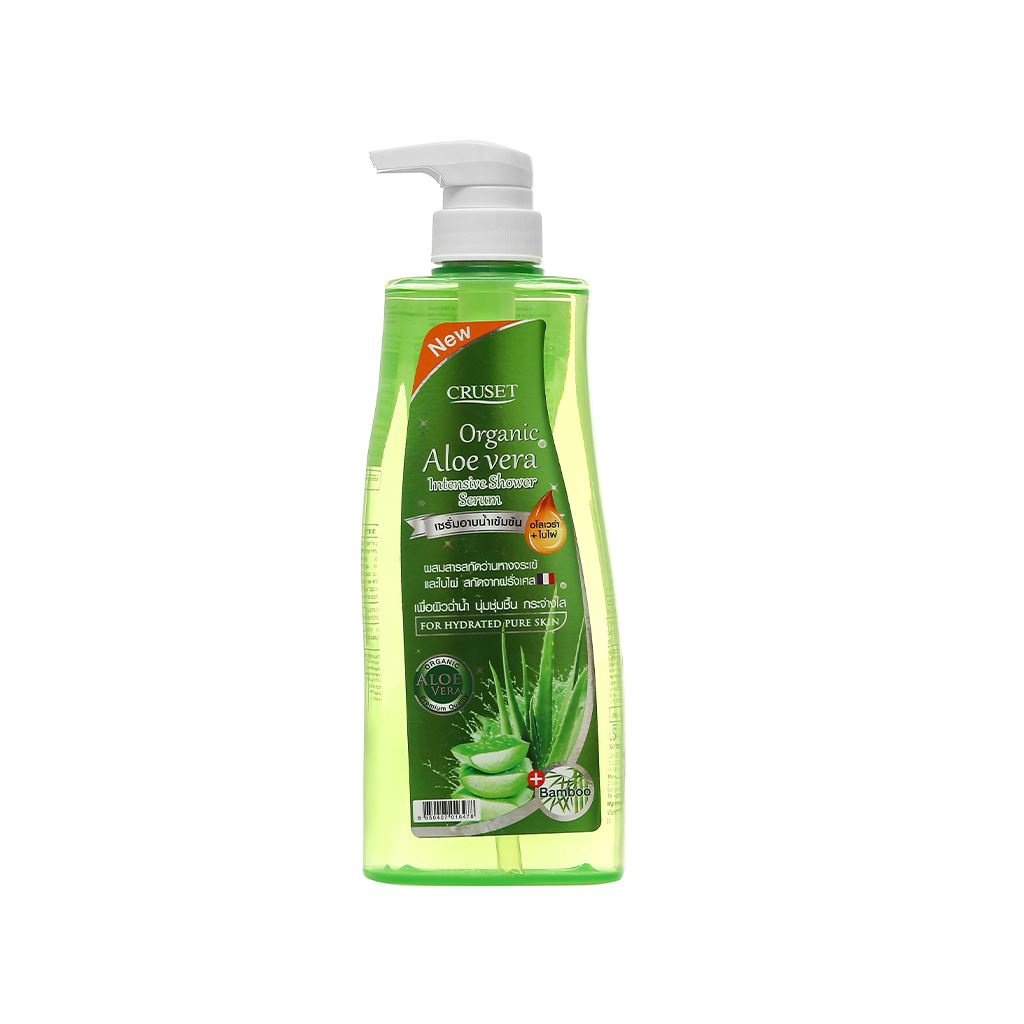 Sữa tắm organic thanh lọc tươi mát chiết xuất lô hội và tre xanh CRUSET Organic Aloe Vera Intensive 500ml
