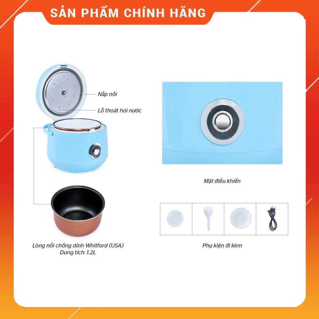 Nồi Cơm Điện Happy Time HTD8522G 1,2l Màu Xanh, Kiểu Dáng mới lạ, độc đáo - Lòng nồi Chống Dính Cao Cấp.