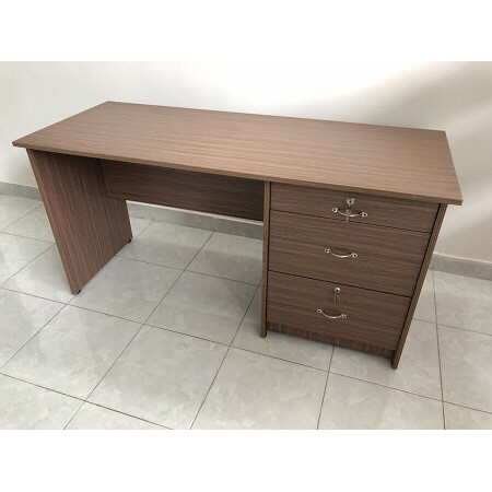 Bàn làm việc văn phòng ván MFC cao cấp rộng 1m2x75x60 3 hộc kéo