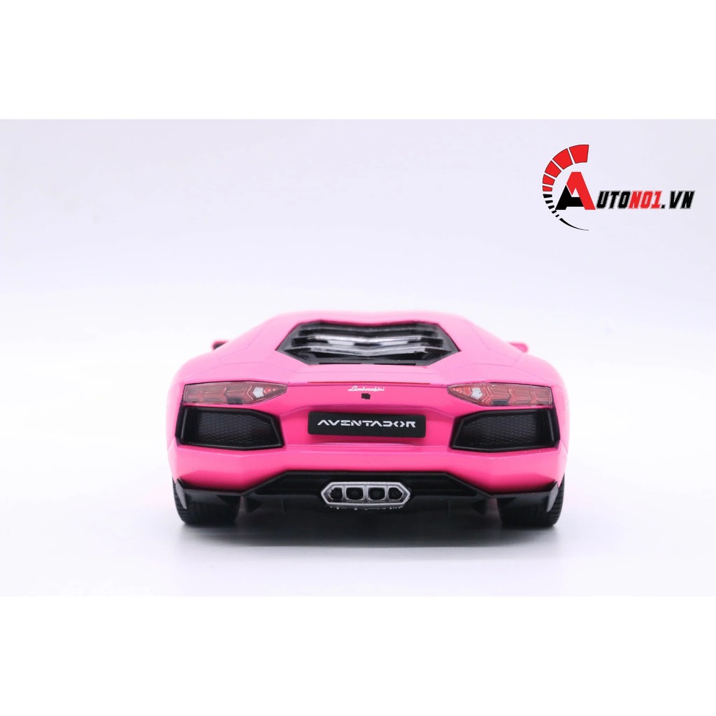 MÔ HÌNH XE LAMBORGHINI AVENTADOR LP700-4 PINK 1:24 WELLY 5888