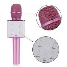 Micro Karaoke Bluetooth Q7 (Hồng) - Hát Hay Giá Rẻ