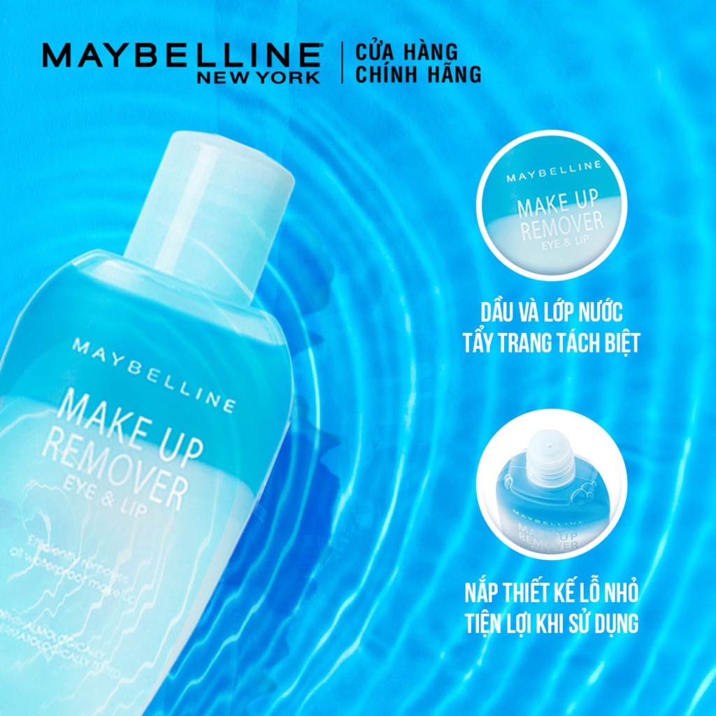 Nước Tẩy Trang Mắt và Môi Maybelline New York Eye & Lip Makeup Remover 2 lớp dầu nước | BigBuy360 - bigbuy360.vn