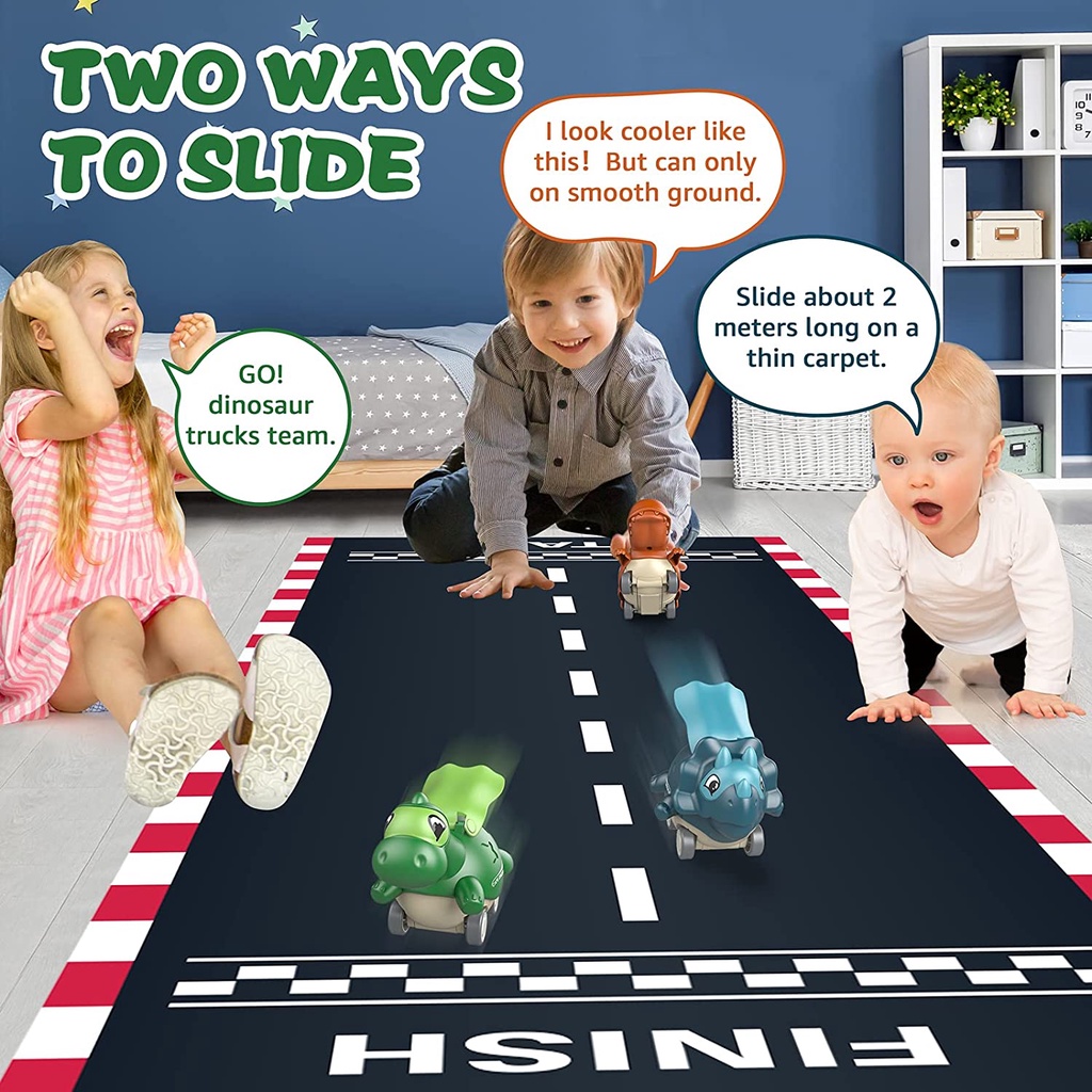 Set 3 Đồ Chơi Khủng Long Dễ Thương Dành Cho Bé 1-6 Tuổi