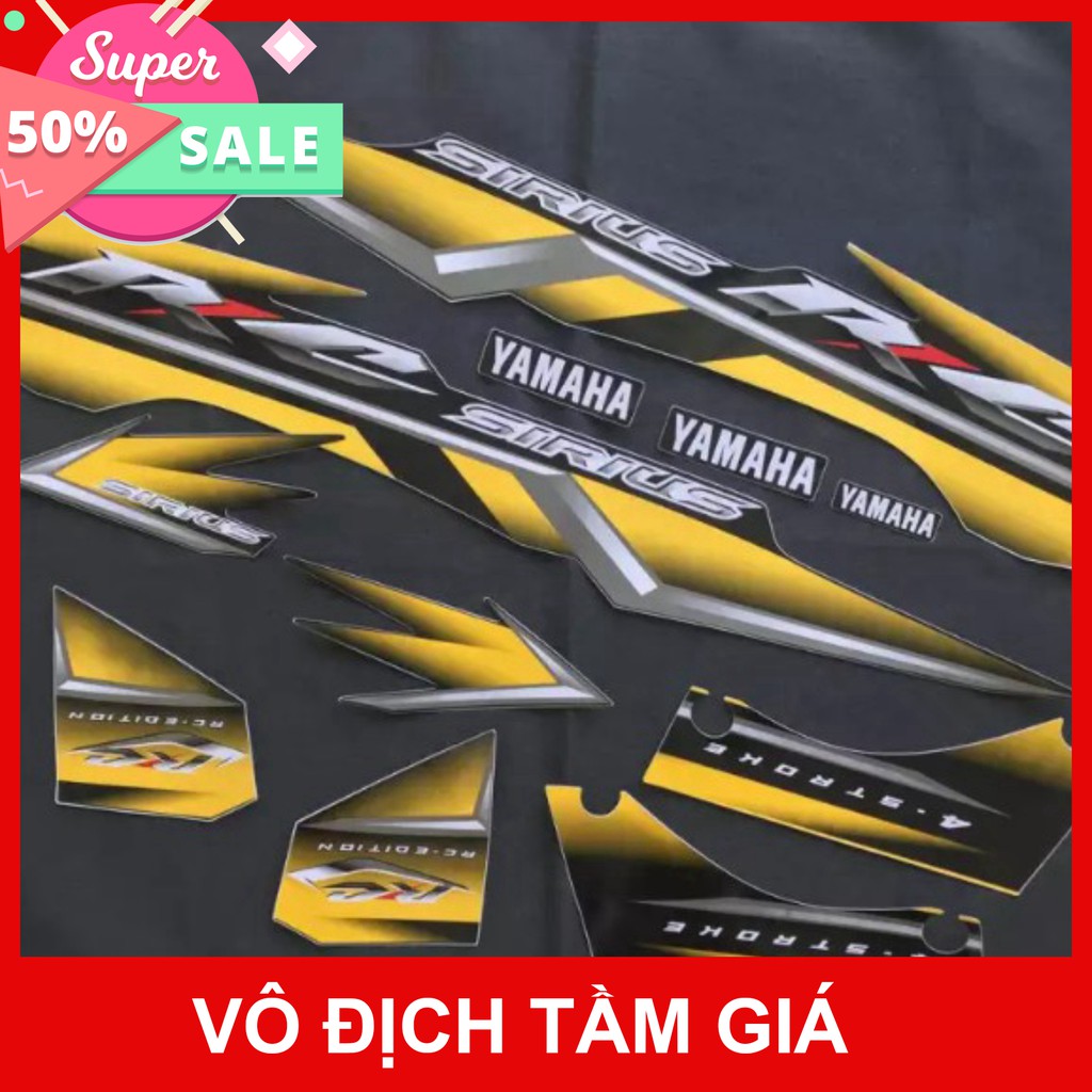 [GIÁ GỐC] TEM XE SIRIUS THÁI 3 LỚP MÀU VÀNG