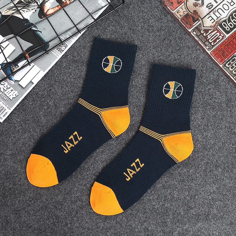 Vớ Thể Thao Cổ Cao In logo Đội Bóng Rổ Thời Trang Cho Nam